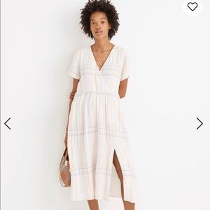 Madewell Clara Linen blend Midi Dress (L)